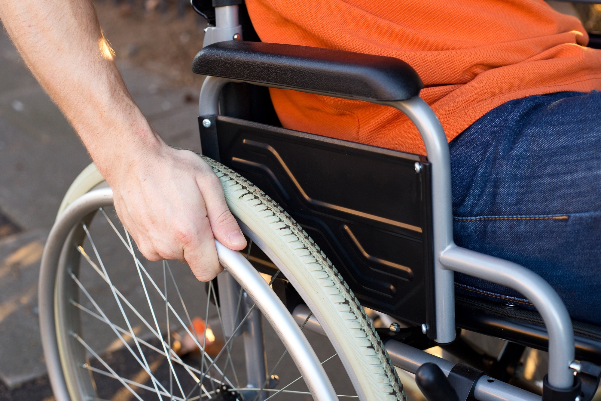 Person on wheelchair.